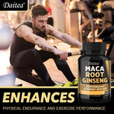 Black + Red + Yellow Maca Root Ginseng Extract Supplement for Men and Women, Natural Energy Support, Stamina, Focus