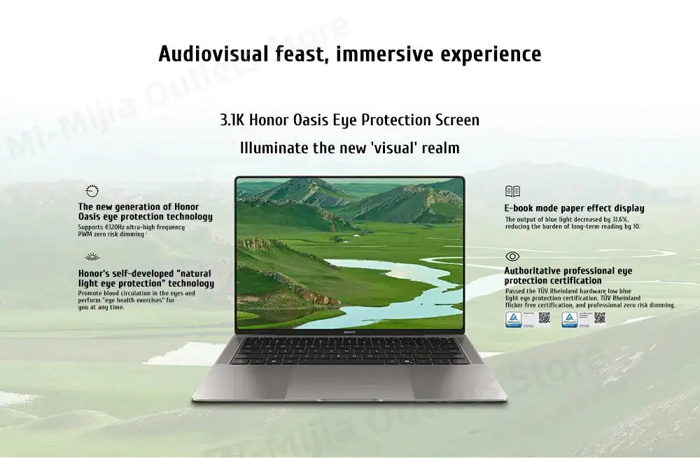 Honor MagicBook Art 14 Snapdragon Edition 1kg Ultra Thin Laptop X Elite 32G 1T 3.1K Eye Screen Notebook - Lootquake