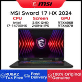 2024 MSI Sword 17 HX Laptop 17 Inch 2.5K QHD 240Hz IPS Screen Netbook i7-14700HX 16GB 1TB SSD RTX4060 Gaming Notebook Computer - Lootquake