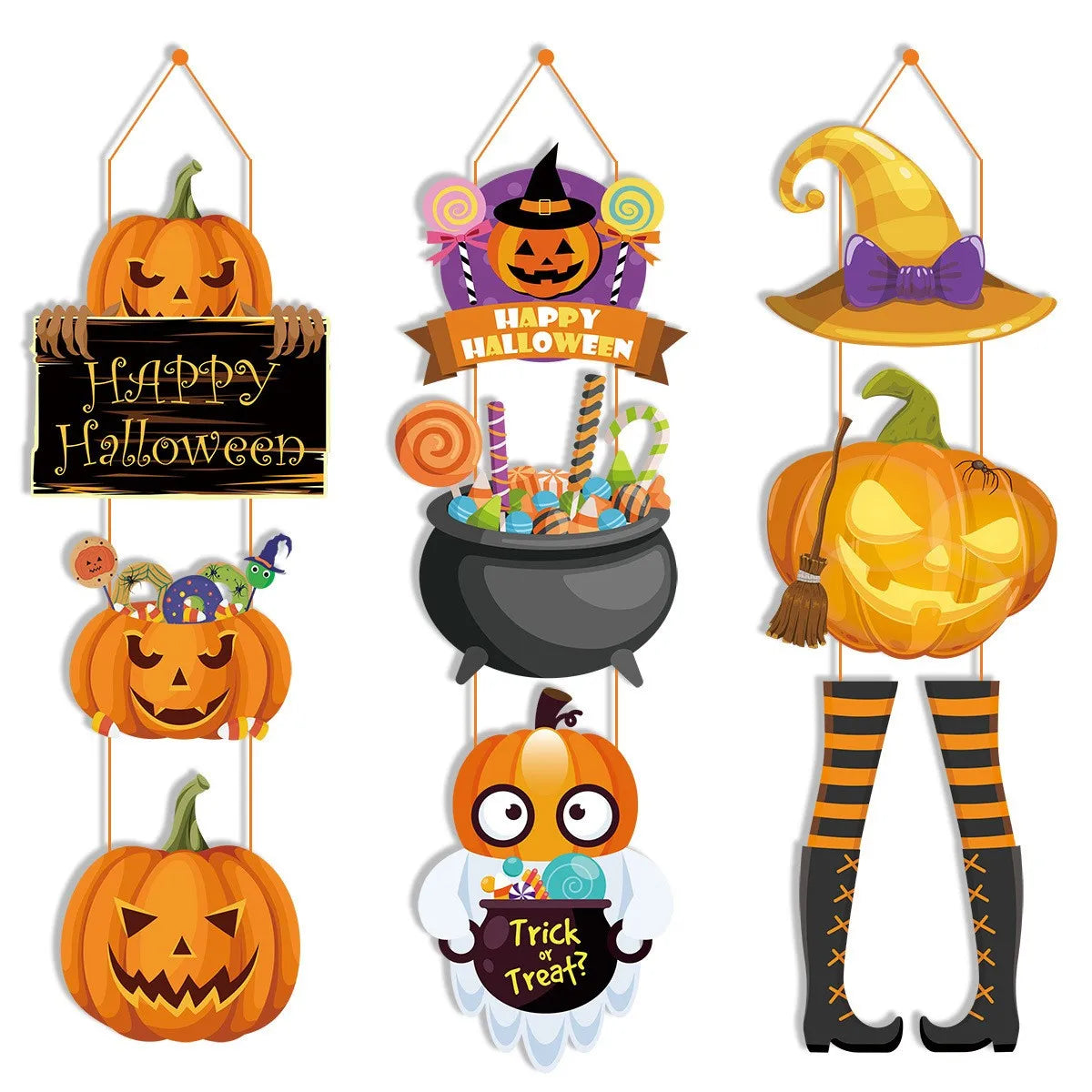 Hanging Scary Pumpkin for Porch