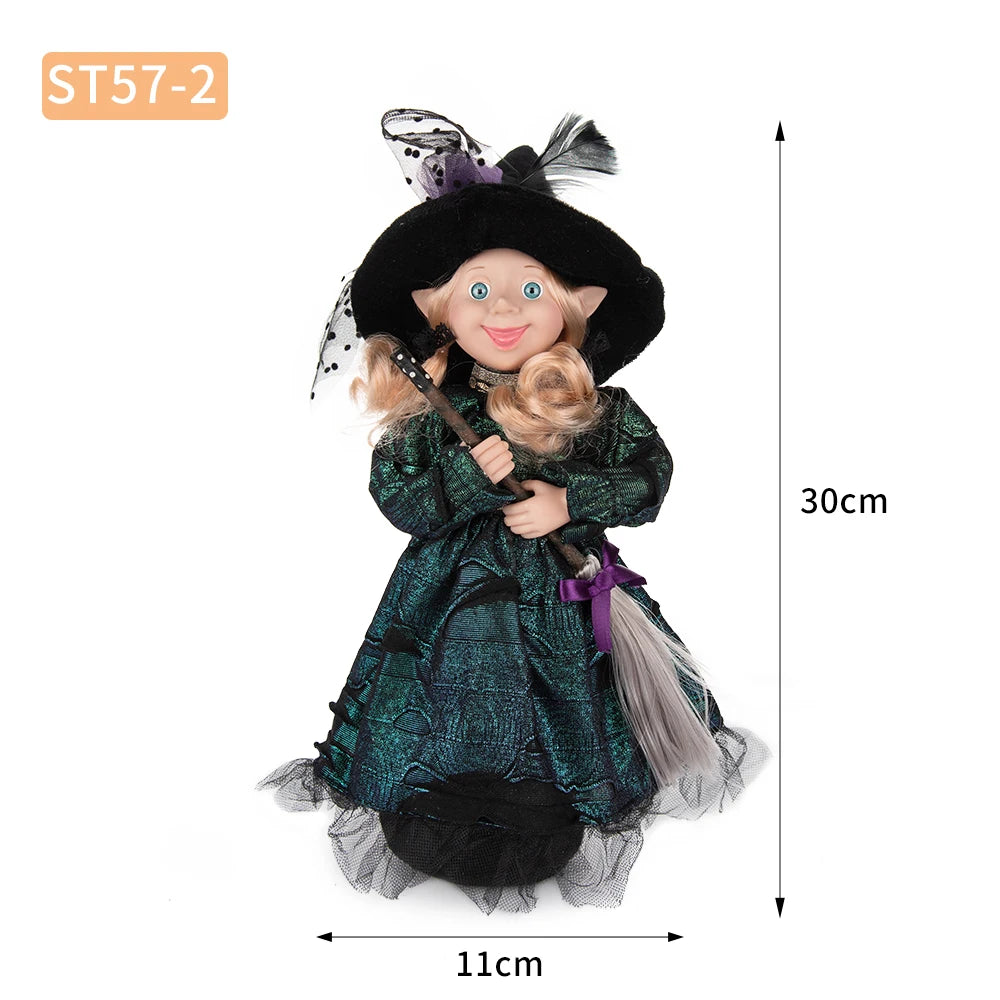 Halloween Witch Decoration Elf Boy Girl Doll Christmas Pendant Ornaments Home Decor Elf Hanging Decoration New Year Gifts