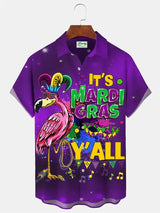 2024 Men's Mardi Gras Shirt 3D Print Short Sleeve Casual Shirts Streetwear Loose Plus Size Mens Hawaiian Shirts Tops T-Shirt - Lootquake