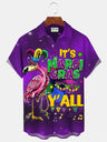 2024 Men's Mardi Gras Shirt 3D Print Short Sleeve Casual Shirts Streetwear Loose Plus Size Mens Hawaiian Shirts Tops T-Shirt - Lootquake