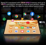 Tablette N-one NPad X1 MTK G99 8 cœurs 10,95 pouces Android 13 Charge rapide 8 600 mAh MAX 16 Go 128 Go 2 000 x 1 200 FHD 4G LTE Support L1