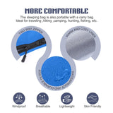 Saco de dormir portátil para exteriores Lixada de 190 x 75 cm, para acampar, viajar, senderismo, multifunción, ultraligero, 680 g, para mochileros.
