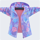 Girls Korean Polar Fleece Outdoor Jacket 4-12 Yrs Children's Autumn Winter Thickened Hooded Windbreaker Kids Girl's Fashion Coat - Lootquake