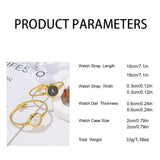 2PCS Fashion Luxury Women's Watch Gold Fine Strap Ladies Watch For Bracelet Montre Femme Female Wrist Watch Women Clock Relojes - Lootquake