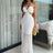 Mesh Long Dress Women Summer Cutout Party Dresses Cover Up Elegant Slim Split Maxi Vestidos Holiday Beach Robe - Lootquake