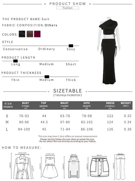 Yiallen Women Sexy 2-Piece Diagonal Collar Y2K Sleeveless Top+New Elegant High Waist Slim Skirt Autumn Winter Fashion Street Set - Lootquake