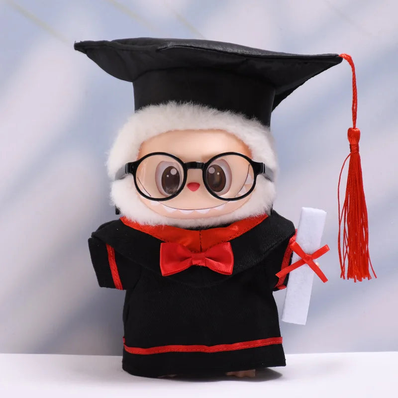 Labubu Original Doll‘s Baby Clothes Bachelor's degree High-quality Dress The Monster Outfit Accessories graduate Gift Kid's