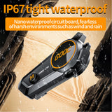 Auriculares inalámbricos Bluetooth 5.3 para casco, manos libres, para motocicleta, impermeables, reproductor de música MP3 y altavoz