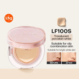 Crema hidratante en polvo Mistine Foundation Air Cushion con acabado natural y húmedo para pieles mixtas (13 g, 1 unidad)