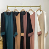 Vestido de fiesta musulmán Eid para mujer, Abaya de Ramadán, vestido largo falso de dos piezas, marroquí, Dubái, Turquía, bata Jalabiya 2024