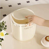 Mini bote de basura de prensa, cesto de basura de escritorio, cesto de basura de plástico para mesa de casa, suministros de oficina, cubos de basura, caja de artículos varios, suministros para el hogar