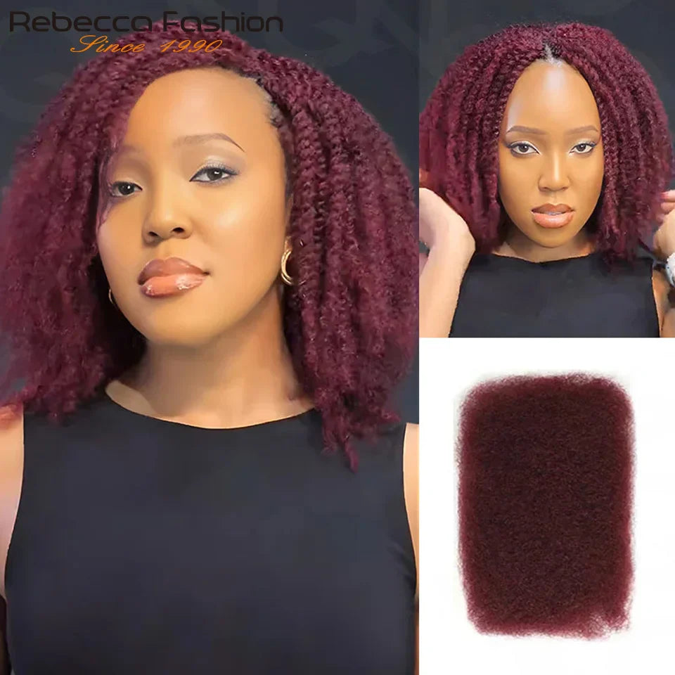 Afro Kinky Bulk Human Hair for Braids & Locs | Natural Color Virgin Remy Extensions