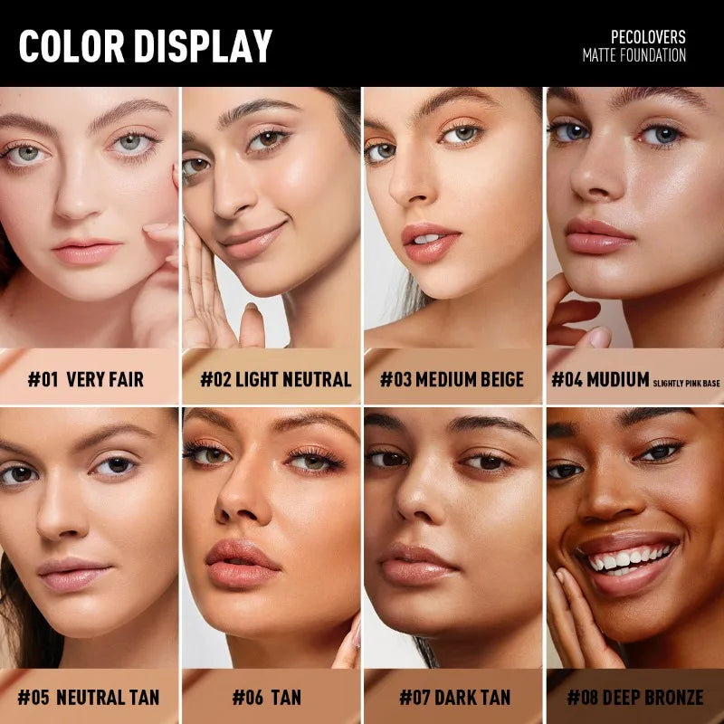 Facial Liquid Foundation 30ml High Coverage Waterproof and Sweatproof Concealer Makeup Foundation Liquid Foundation Makeup