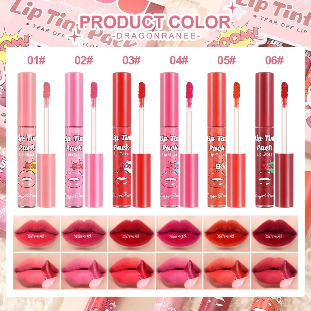 Lápiz labial desprendible Lápiz labial hidratante y humectante Lápiz labial Película de lápiz labial Lápiz labial desprendible Lápiz labial impermeable y de color sólido Estuche de lápiz labial