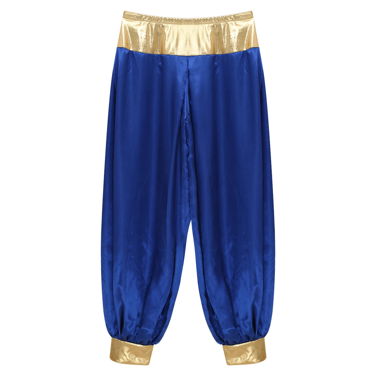 Halloween Men Arabian Indian Prince Cosplay Costume Stain Shiny Harem Trousers Arab Costume Carnival Dress Up Lantern Long Pants