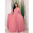 CM.YAYA Elegant Women Wraped V-neck Long Sleeve with Sashes Maxi Long Dress Chic INS Sexy Party Prom Big Swing Pink Dresses - Lootquake
