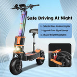 Patinete eléctrico todoterreno para adultos X8P mejorado, 8000 W, 60 V, 38,4 Ah, 13/14 pulgadas, motor dual, velocidad 100 km/h, kilometraje 120 km, 2025
