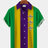 2024 Men's Mardi Gras Shirt 3D Print Short Sleeve Casual Shirts Streetwear Loose Plus Size Mens Hawaiian Shirts Tops T-Shirt - Lootquake