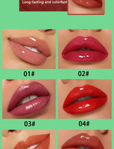 Lip Gloss Waterproof Long-term Moisturizing Non-stick Cup Non-fading Liquid Green Packaging Lip Gloss Cosmetics