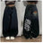 2023 New American Harajuku retro skull print straight high waist Y2K women's washed grey jeans Streetwear Gothic wide trousers - Lootquake