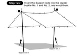 4x4m 4x3m 3x3m 19 Hang Points Tent Tarp Survival Sun Shelter Shade Canopy Outdoor Backpacking Waterproof Camping Awning SunShade