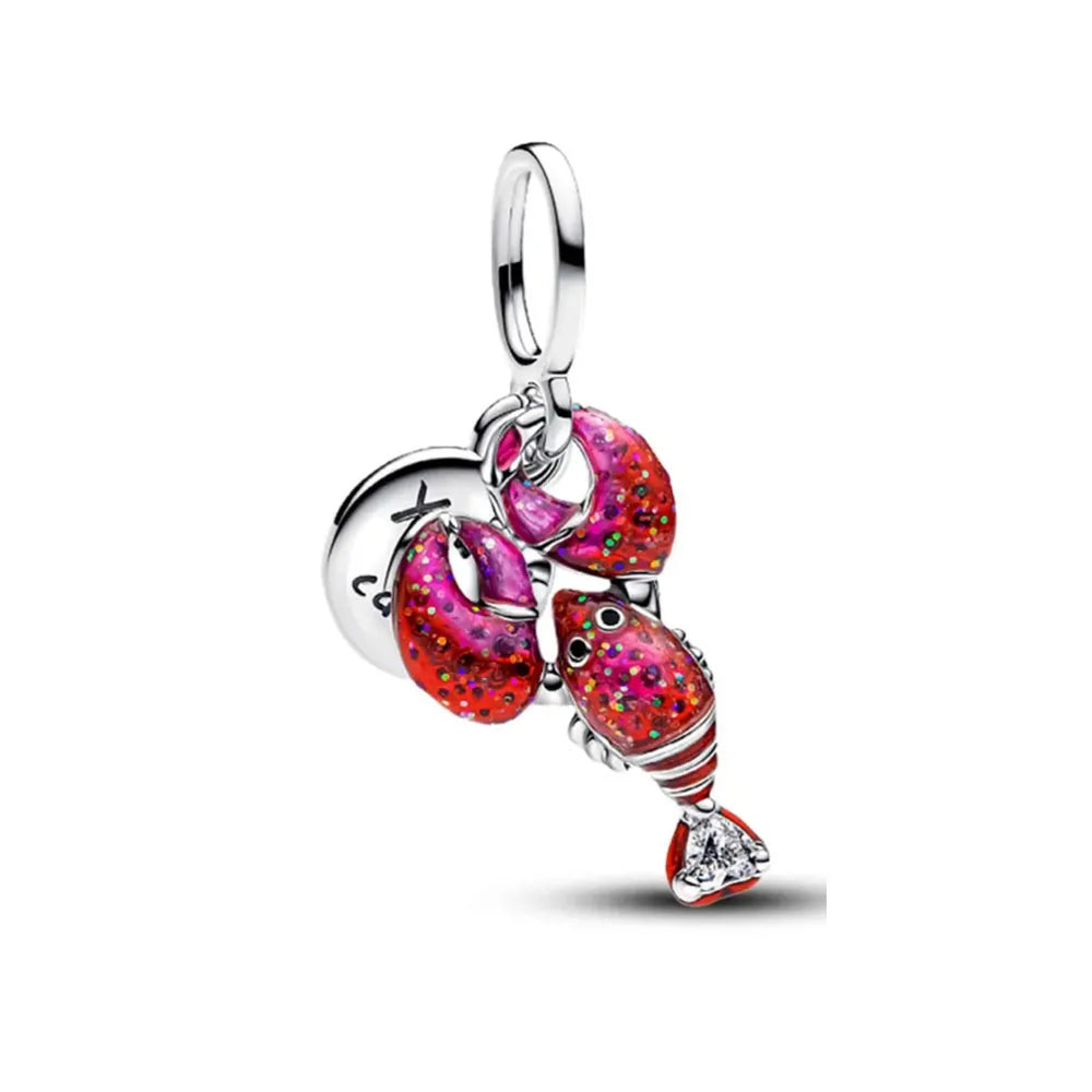 Nuevo dije de rana perezosa de plata 925 con forma de animal, pato, cerdo, oso, compatible con pulsera original, decoración, colgante para mujer, regalo de joyería