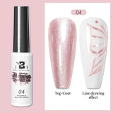 5ML Gold Silver Metallic Liner Paint Gel Polish Chrome Mirror Metal Effect Super Bright French UV LED Semi Permanent Nail Gel