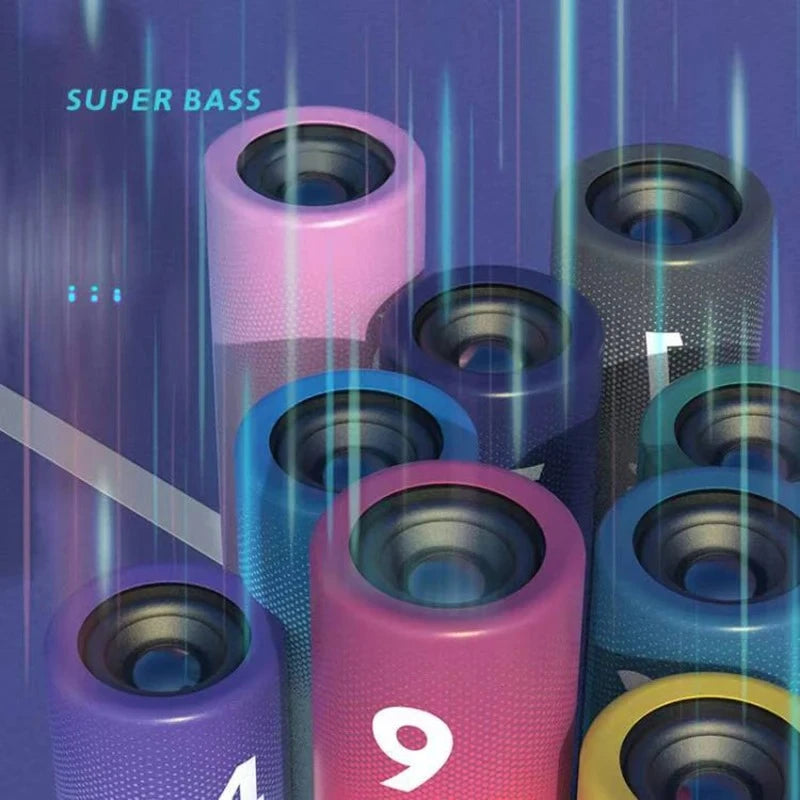 Enceintes Bluetooth 5.2 portables : caisson de basses sans fil pour l'extérieur, avec radio et batterie externe 2 000 mA.