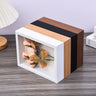 Simple Stereo Hollow 3cm Solid Wood Dried Flower Photo Frame Ornament Creative Handmade DIY Dried Flower Embellishment Picture F