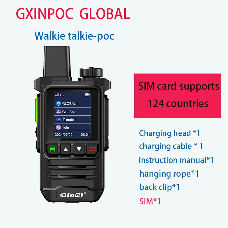 BINQI-K6 GXINPOC Platform Global -4G POC walkie talkie, 5000kilometers remote , global policecivilian fleet walkie talkie(free)