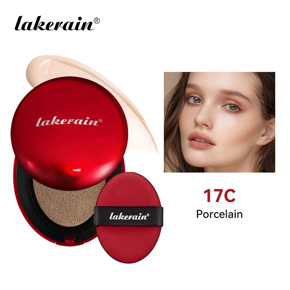 Base de maquillaje en cojín con protector solar Lakerain, resistente al agua, de larga duración, iluminadora, en crema, para mujer, maquillaje facial, cosmética coreana.