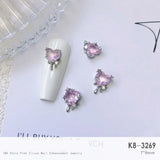Light Luxury Charms Luxury Nails DIY Nail Charms Japanese Style Pink Jewel Nails Decor Manicure Ornaments Alloy