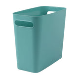 Large Trash Can without Cover Wastebasket Garbage Container Space-Saving Outdoor Bathroom Bedroom Kitchen Home Blue