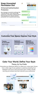 Tablettes Blackview MEGA 2 12 pouces 2K écran Widevine L1 24 Go (8 + 16) Android 15 256 Go 9000 mAh AI caméra principale Pad PC