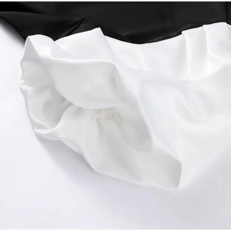 Elegant Puff Sleeve Long Dress For Women 2025 Sexy Hollow Out Waist Evening Party Dresses Female Vacation Lady Chic Beach Robe - Lootquake