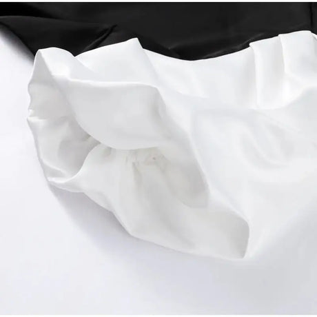 Elegant Puff Sleeve Long Dress For Women 2025 Sexy Hollow Out Waist Evening Party Dresses Female Vacation Lady Chic Beach Robe - Lootquake