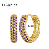 925 Sterling Silver Needle Micro-set Half Circle Zircon Hoop Ear Buckle Geometric Luxury Earrings Fashion Jewelry Gift Wholesale - Lootquake