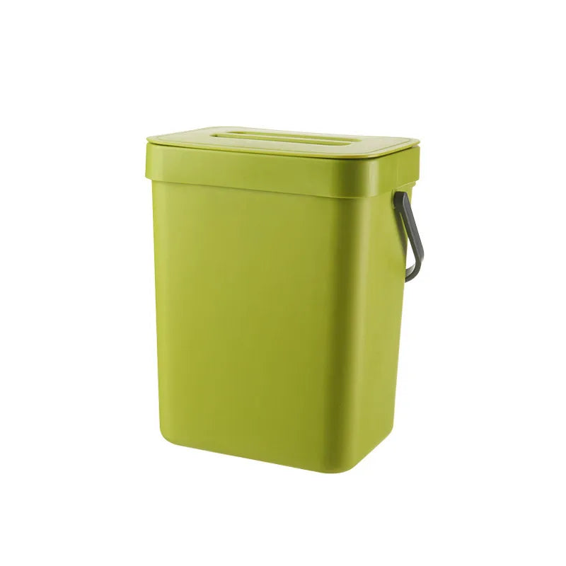 Space-Saving Quiet-Close Trash Can - 3/5L Eco-Friendly Sealed Bin For Kitchen & Office No Electricity Needed