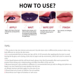 Peel Off Lip Stain Reveal Long Lasting Waterproof Pink Lip Tint Transfer Proof Non-stick Cup Natural Lip Stain Women's Cosmetics