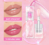 QIBEST Lip Oil Magic Warm Color Changing Lipstick Balm Lip Glaze Transparent Moisturizing Lipgloss Shiny Glitter Lips Cosmetics