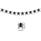 1set Halloween Decoration Banner Bunting Scary Spider Ghost Bat Hanging Garland Pull Flag Pendant For Halloween Party Home Decor