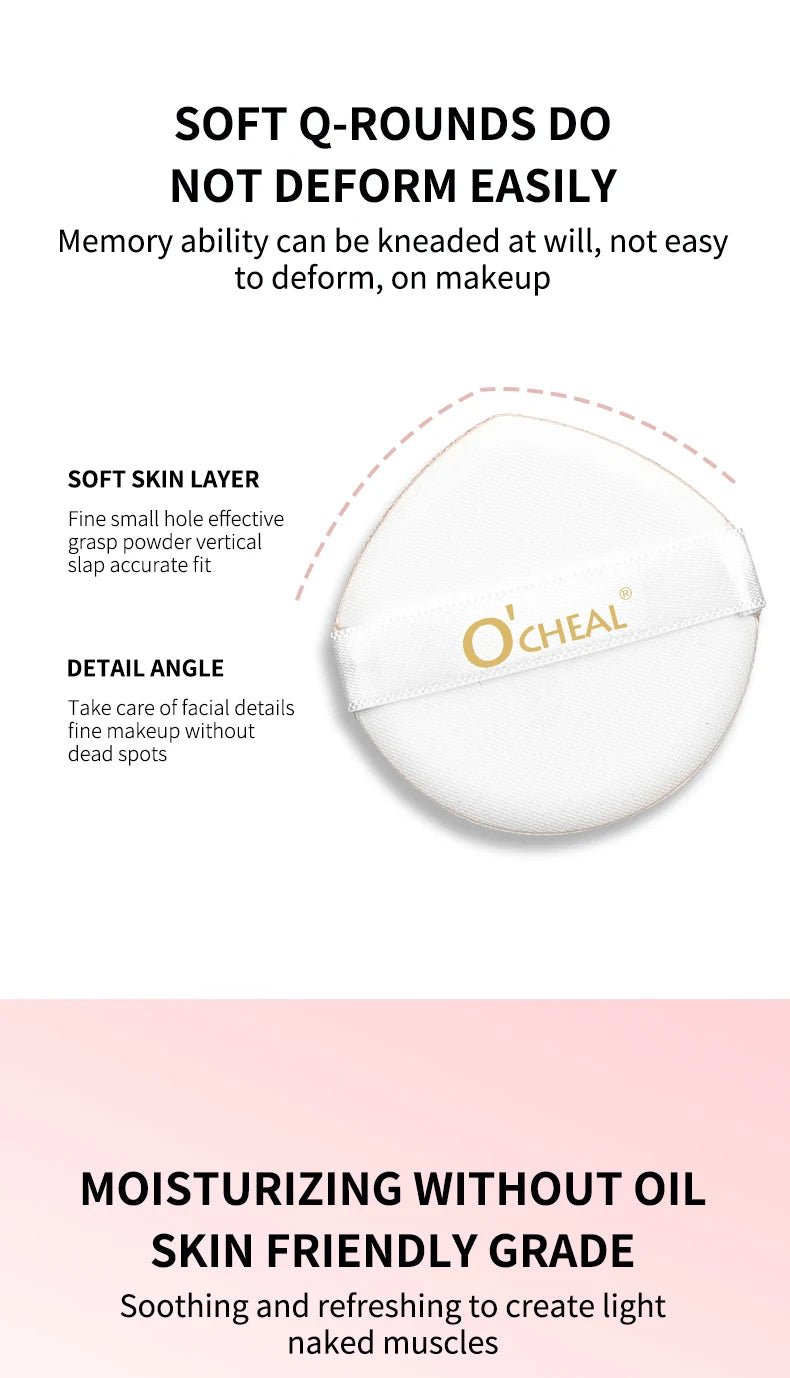 OCHEAL CC Cream Cushion Foundation Cream Corrector hidratante de larga duración Base BB Cream para maquillaje facial Corrector