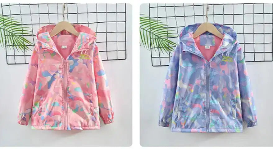 Girls Korean Polar Fleece Outdoor Jacket 4-12 Yrs Children's Autumn Winter Thickened Hooded Windbreaker Kids Girl's Fashion Coat - Lootquake