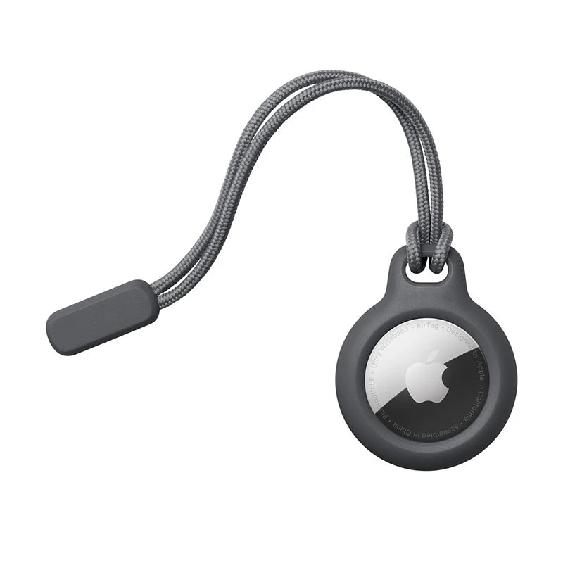 1pc Secure Holder with Strap for Apple Airtag Case Anti-scratch Keychain  Protective Cover Bumper Case With Strap - Lootquake