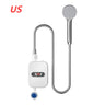 Mini calentador de agua instantáneo para ducha, impermeable, de acero inoxidable 304, calentador de agua eléctrico, ducha de calentamiento rápido, LCD digital para hotel