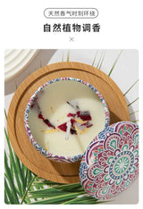 Velas aromáticas de osmanthus y gardenia con pétalos. Pequeñas velas aromáticas románticas para cumpleaños de niñas. Aromaterapia para el hogar.