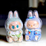 LABUBU Étui transparent pour siège Labubu Étui en plastique Sac à dos Charms